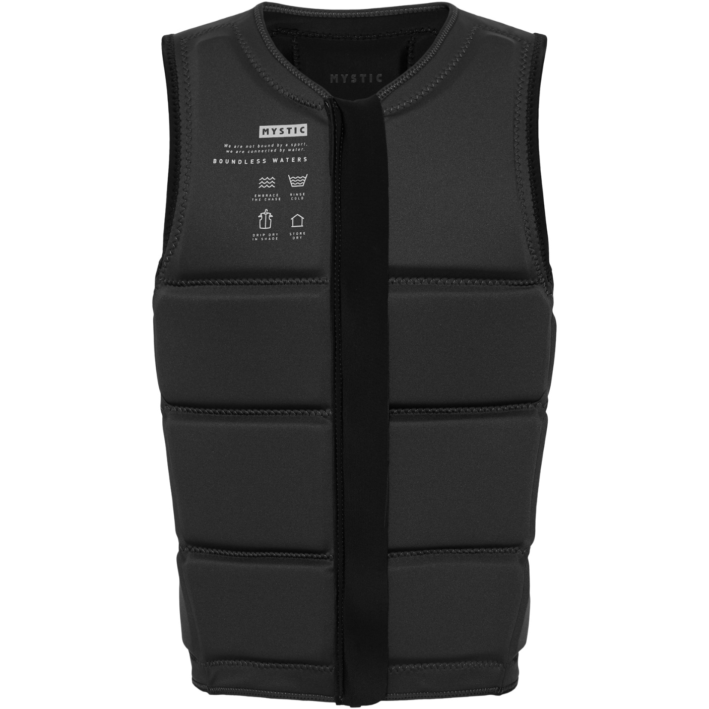 2025 Mystic Männer Brand Front Zip Aufprallschutzweste 35005.240215 - Black
